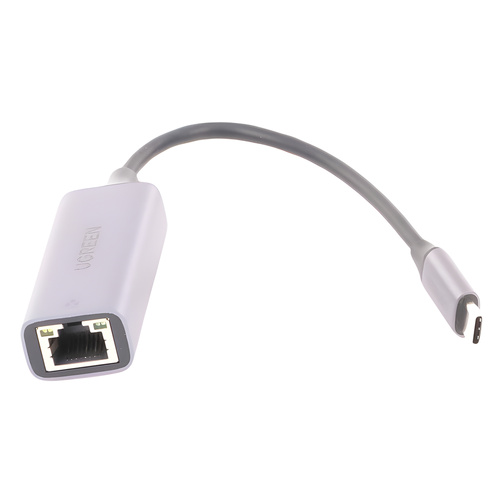 Adaptador de Red USB-C 3.1 (5 Gbps) a RJ45 | Thunderbolt 3 | Admite 10/100/1000 Mbps |  Chip Inteligente | Amplia Compatibilidad | Caja de Aluminio | Longitud del cable 10 cm.