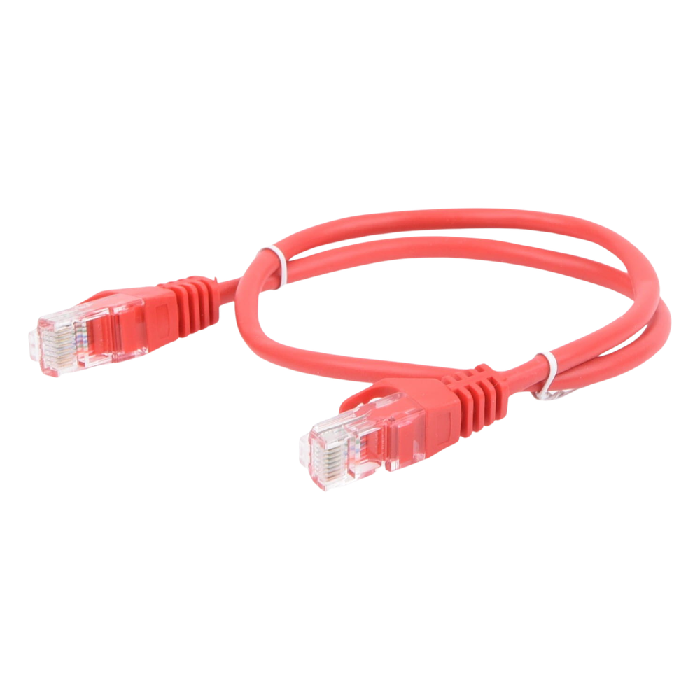 Cable de Parcheo UTP Cat5e - 0.5 Metros (1.64 Pies) - Rojo