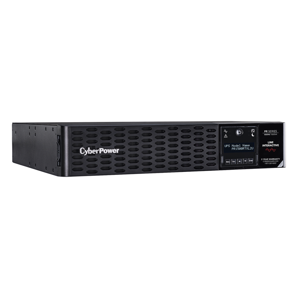 UPS de 1500 VA/1500 W, Topología Línea Interactiva, Entrada 120 Vca NEMA 5-15P, Onda Senoidal Pura, Torre o Rack 2 UR, Con 8 Tomas NEMA 5-15R