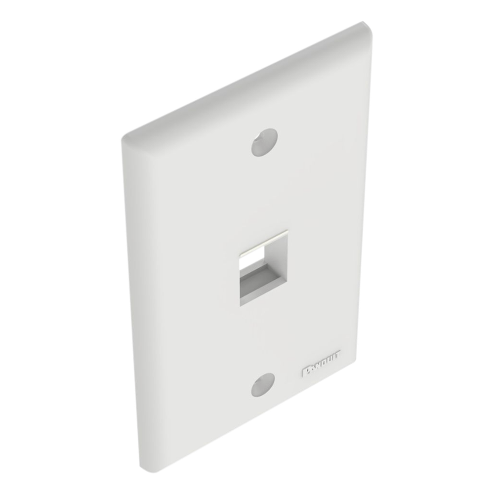 Placa de Pared Vertical, Salida Para 1 Puerto Keystone, Color Blanco