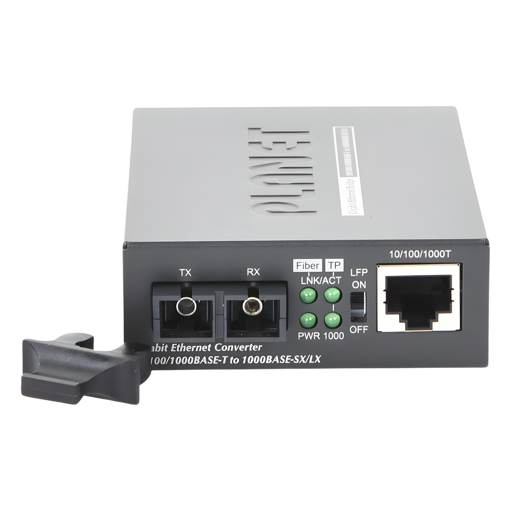 Convertidor de Medios 1000 Mbps UTP/Fibra Óptica Mono-Modo Hasta 20 Km, Conector SC
