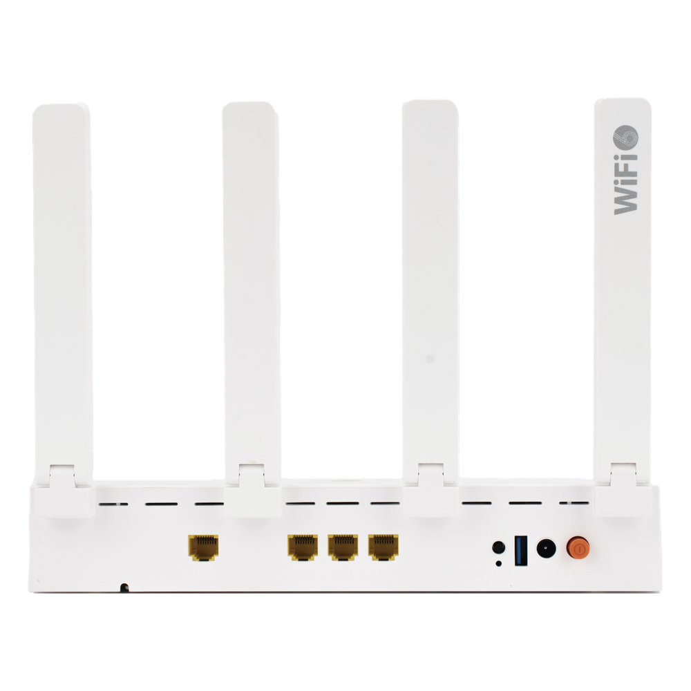ONU GPON/EPON con Wi-Fi 6 AX1500 / 4 Puertos Gigabit / Puerto PON SC/UPC, Hasta 1500 Mbps