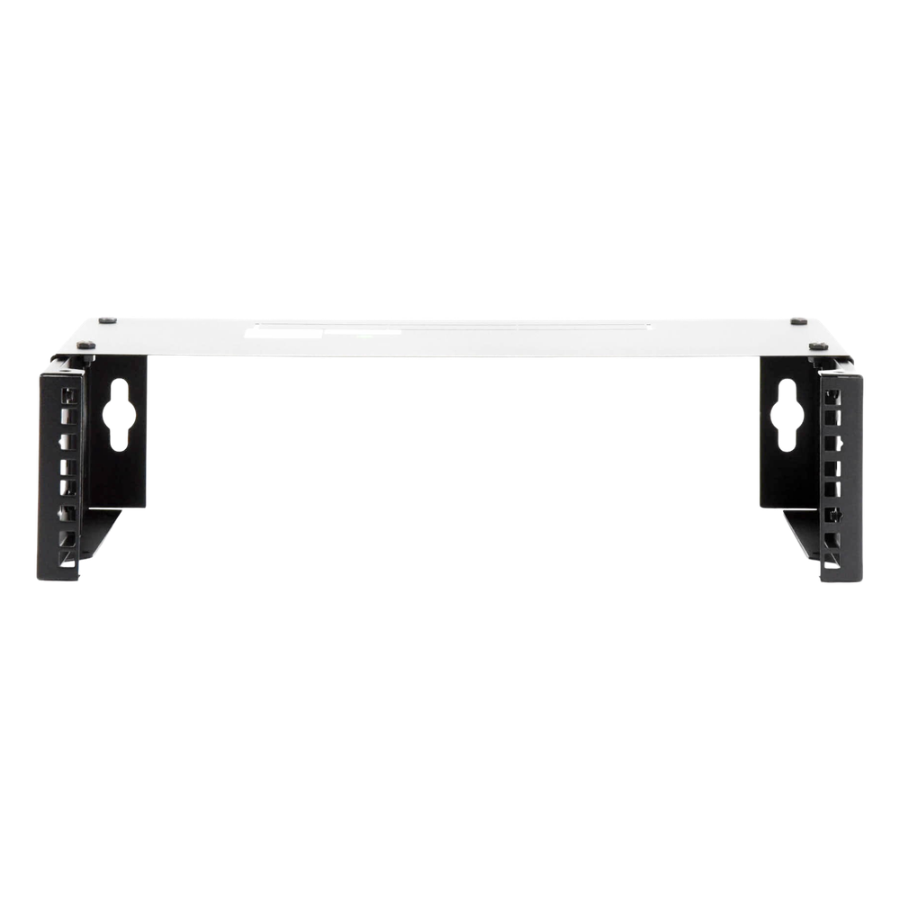 Rack Abierto de montaje en Pared, de 19in,  Profundidad Ajustable (8" a 12") de 2.5  Unidades de rack, con Capacidad de Crecimiento.