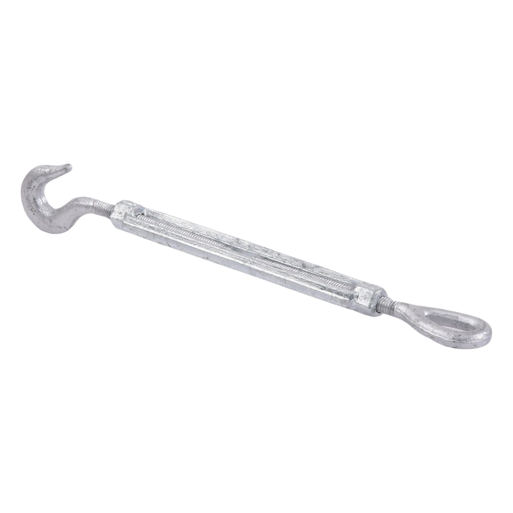 Tensor de 3/8" x 6" Acero Forjado OJO-GANCHO Galv. Inmersión en Caliente (Carga Max. 1000 lbs).