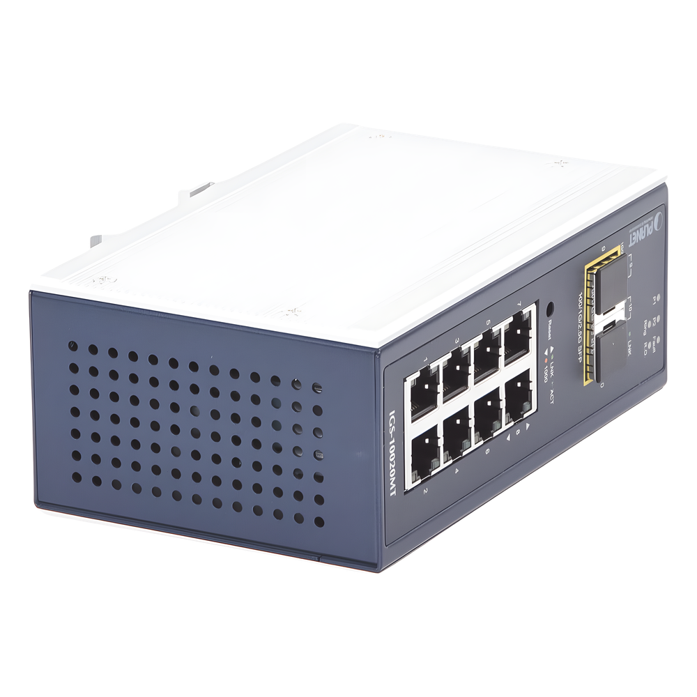 Switch Industrial Administrable Capa 2, 8 Puertos 10/100/1000T, 2 Puertos SFP 1G / 2.5 G BASE X