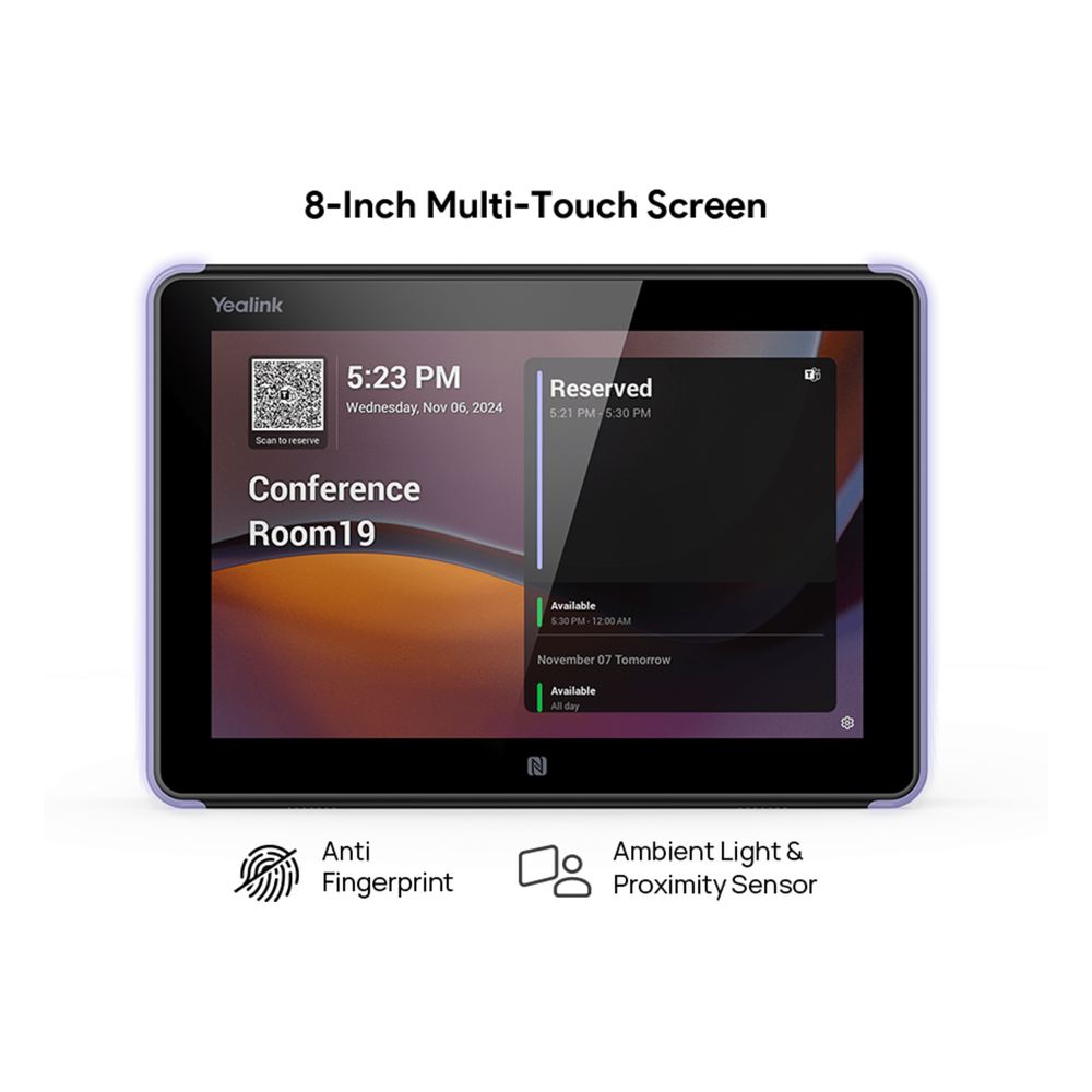 Panel Touch Para Programación De Salas De Reuniones Todo En Uno Con Indicadores LED Laterales Moderno y Ultrafino