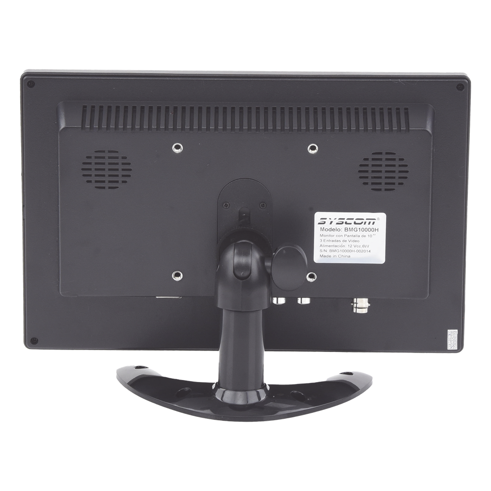 Monitor 10.1" TFT-LCD ideal para colocar en vehículos o DVR/NVR. Entradas de video HDMI, VGA y RCA (CVBS)