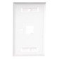 Placa de Pared de 1 Puerto, Keystone, con Espacio para Etiqueta, Color Blanco
