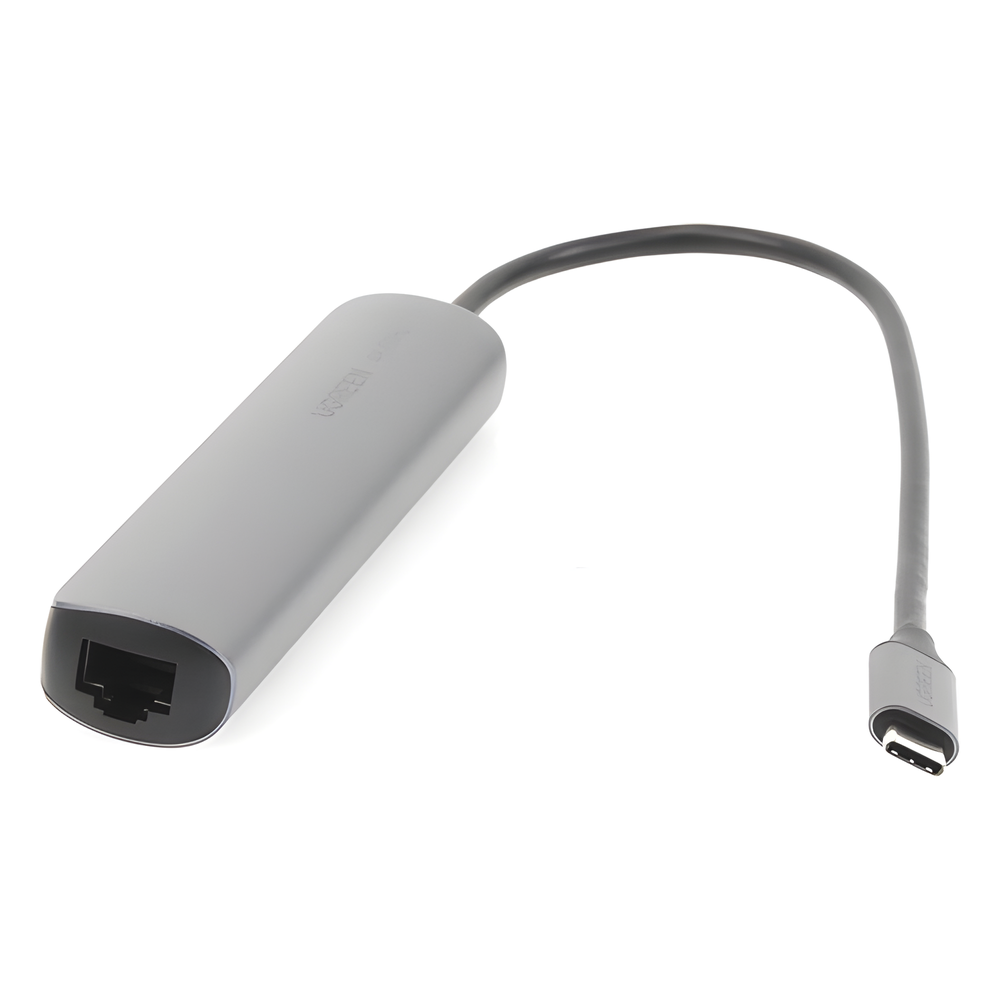 HUB USB-C (Docking Station) 5 en 1 | Ultra Delgado | 2 USB-A 3.1 a (5 Gbps) | HDMI 4K@60Hz | RJ45 (Gigabit Ethernet) | USB-C PD Carga Rápida 100W | Soporta OTG | Chips Inteligentes | Pequeño y Ligero | Caja de Aluminio.