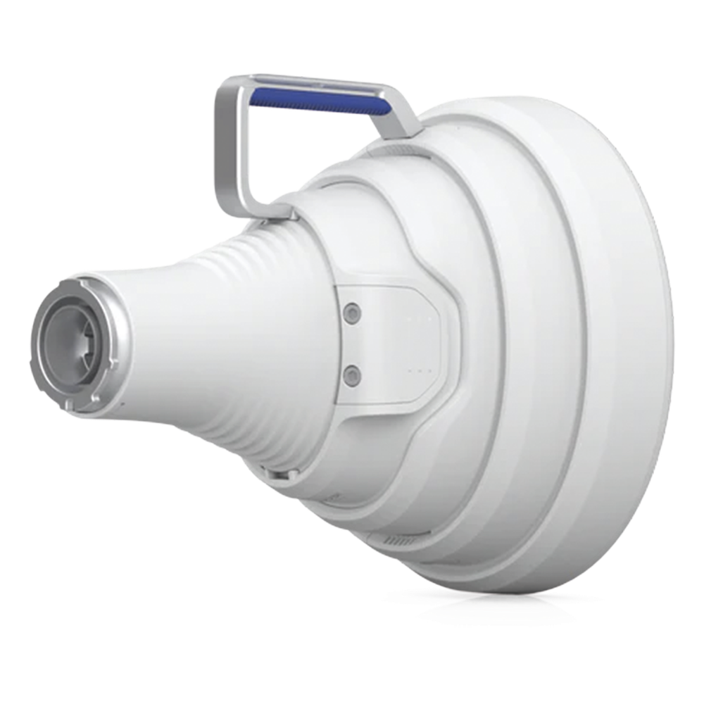 Antena Sectorial 30° tipo Horn para Multipunto, 19.5 dBi. Rango extendido 5.15 - 6.875 GHz. Alto aislamiento al ruido. Compatible solo con AF5XHD, RP5ACGEN2 y LTURocket