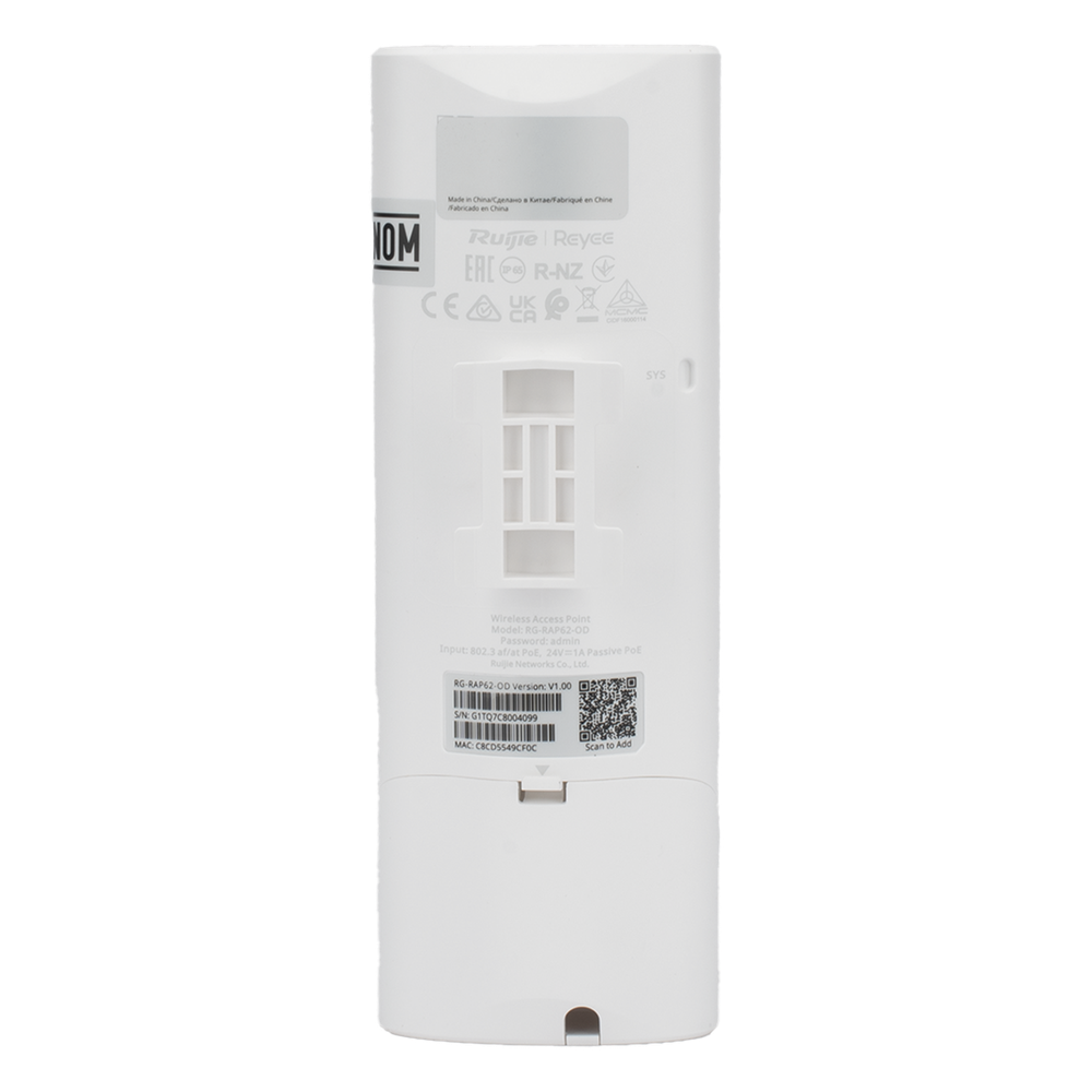 Punto de Acceso Mesh Wi-Fi 6 para Exterior IP65, Tamaño Reducido, Largo Alcance Doble Banda hasta 512 Usuarios, ancho de banda de hasta 3 Gbps