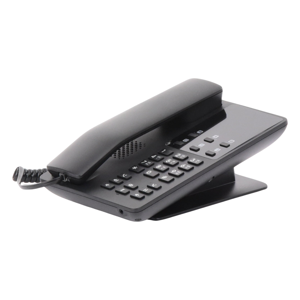 Teléfono IP Hotelero, 2 líneas SIP con 2 cuentas, codec Opus, IPV4/IPV6, color negro, con gestión en la nube GDMS