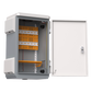 Gabinete de Acero Ventilado para Exterior 680 x 480 x 315 mm con Rieles DIN y 4 Placas Laterales para Montaje de Equipos por Fuera