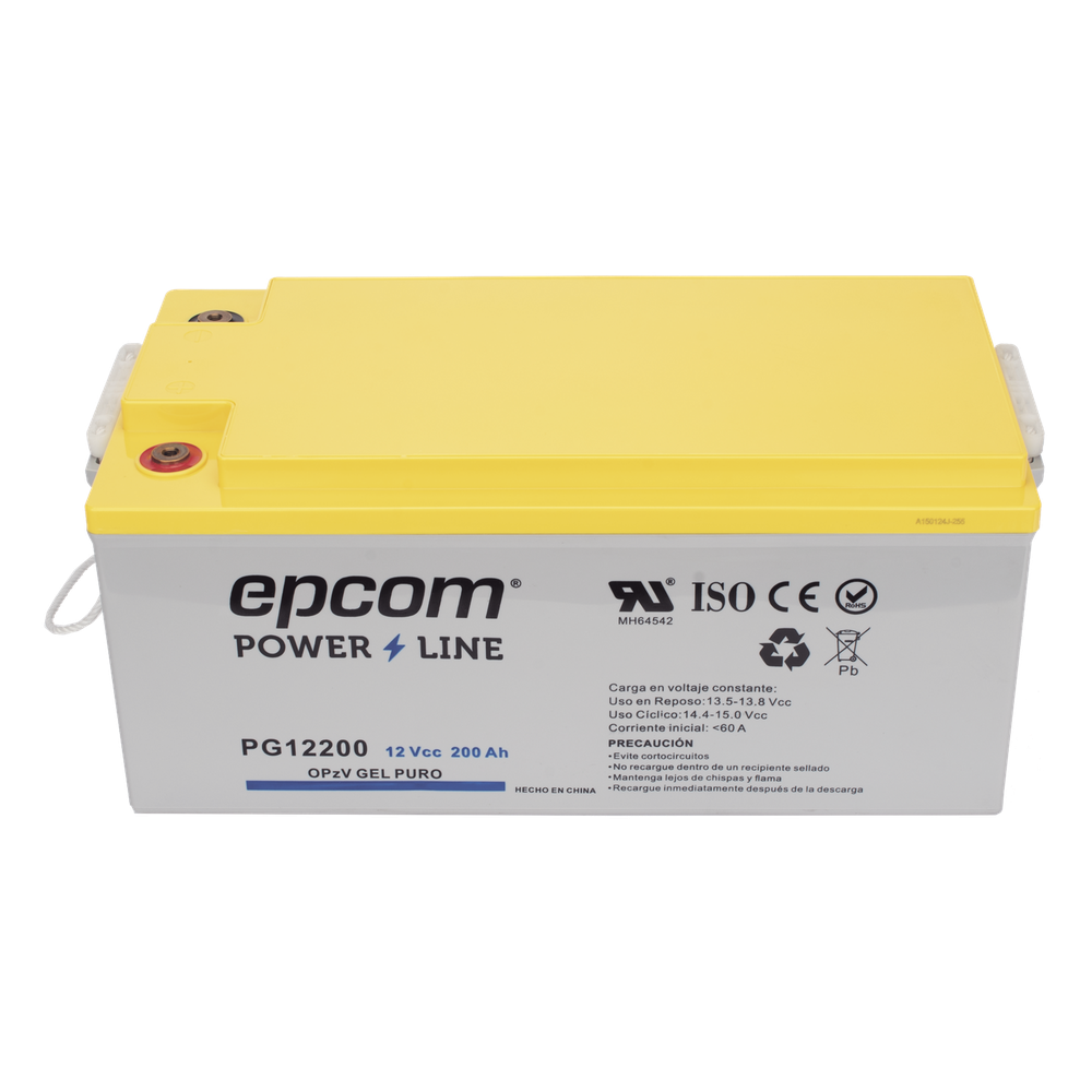 Batería de GEL PURO OPzV / 12 V @ 200 Ah / Ciclo profundo / Uso en Aplicaciones Fotovoltaicas y de Respald