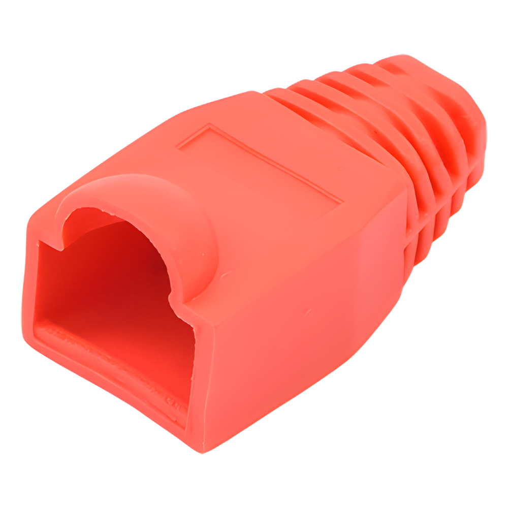 Bota Plástica para Protección de Plug RJ45, Color Rojo