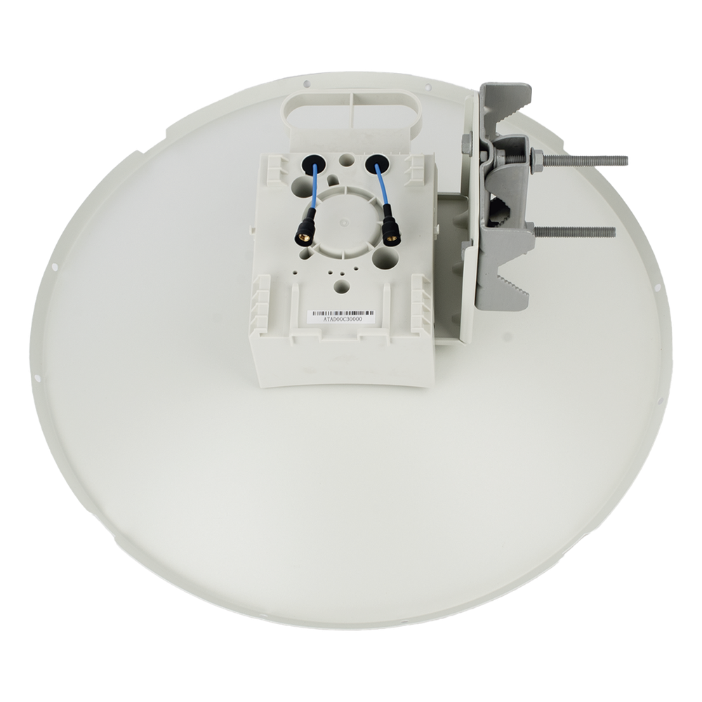 Antena direccional tipo plato de 25 dBi / Rango de frecuencia de 5.150 a 7.125 GHz / MIMO 2X2 / Para climas Hostiles IP67