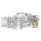Plug RJ45 Cat6/6A, Para Cable UTP de Calibre 28 AWG (Diámetro Reducido), Chapado en Oro de 50 Micras, Paquete de 100 Piezas