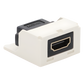 Módulo Acoplador HDMI 2.0, Hembra a Hembra Tipo-A, Categoría 2, Uso en 2 Puertos Mini-Com, Color Blanco Mate