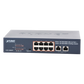 Switch de Escritorio No Administrable / 8 Puertos 10/100/1000T PoE+ 802.3at / 2 Puertos Uplink 10/100/1000T / Presupuesto PoE 120 Watts / Modos Estándar, VLAN y Extend / Distancia Extendida 250 mts / Rackeable