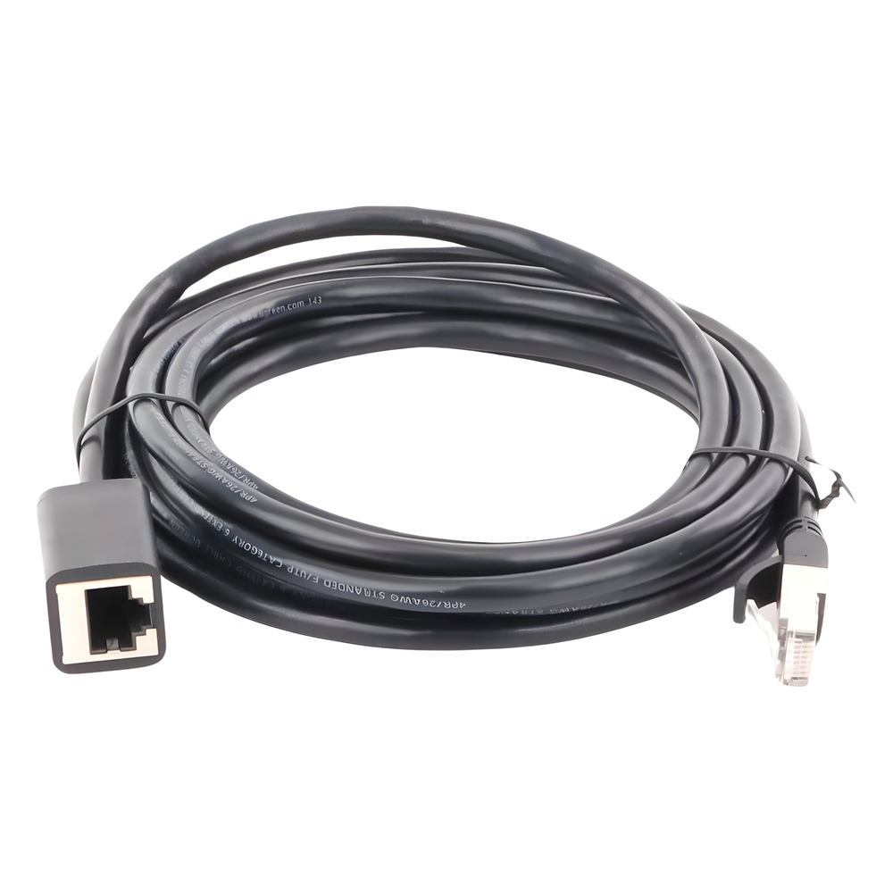 Cable de Extensión Cat6 RJ45 F/UTP / Macho a Hembra / 3 Metros (9.84 Pies) / Método de Conexión 568B / Velocidad de Transmisión 1000Mbps / Ancho de Banda del Canal 250MHz / Caja de Cobre / Negro