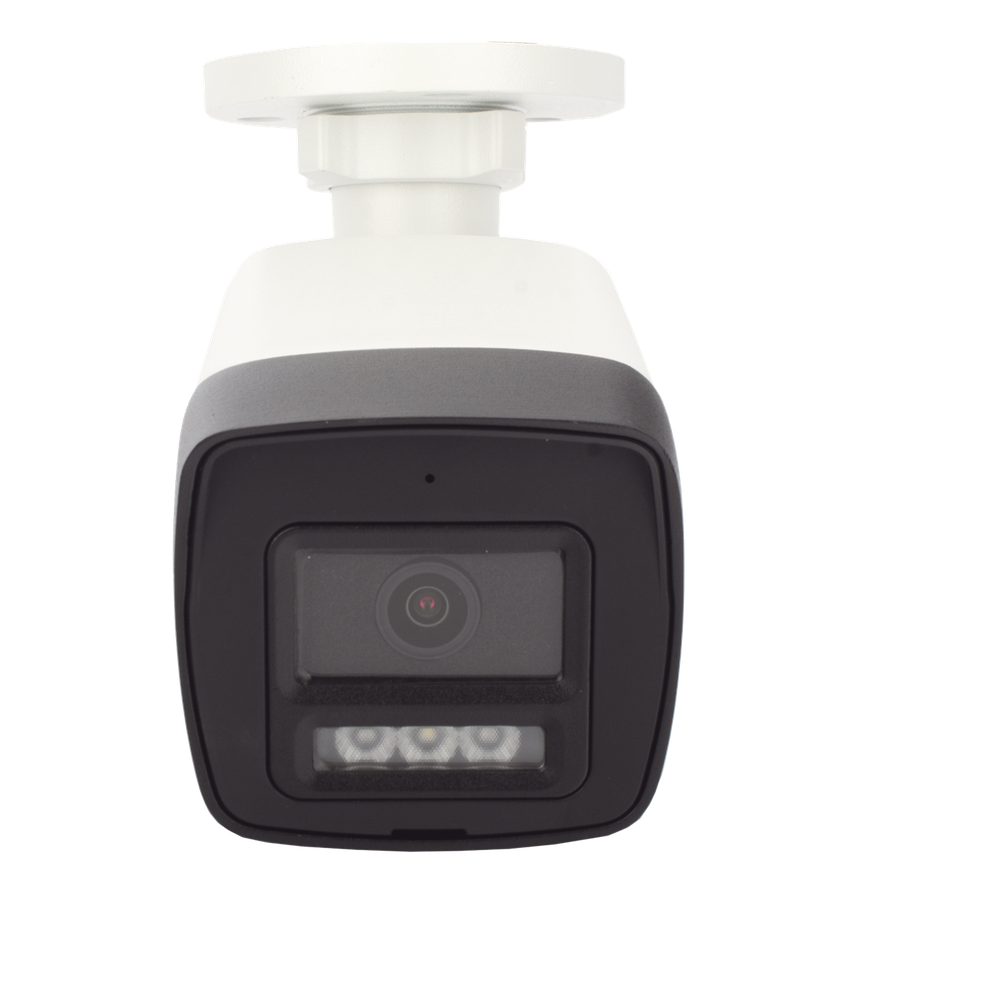 [Audio Bidireccional + Dual Light + ColorVu] Bala TURBOHD 2 Megapixel (1080p) / Lente 2.8 mm / 30 mts IR EXIR + 20 mts Luz Blanca / Micrófono y Bocina Integrado / Exterior IP67 / Metal / dWDR