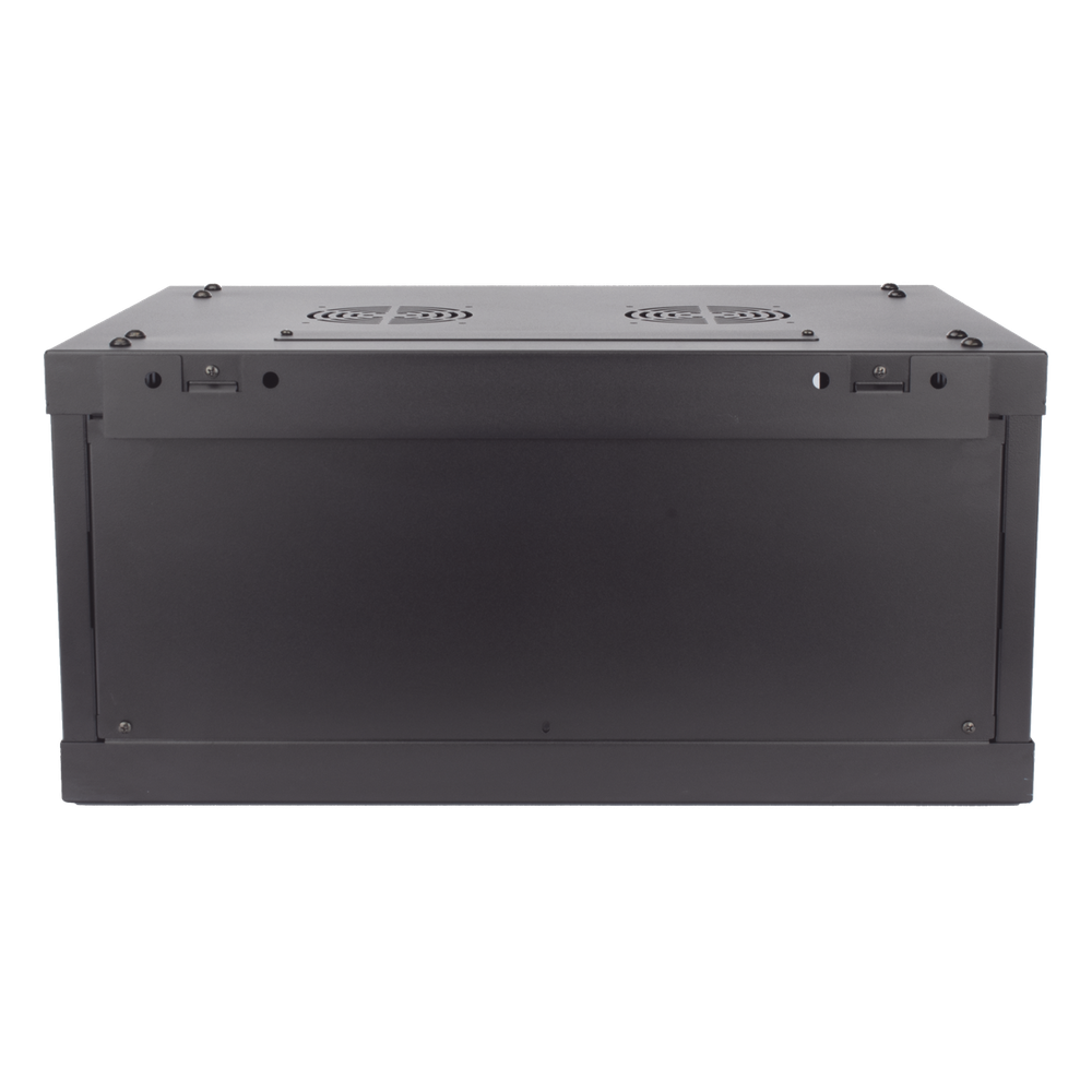 Gabinete para Montaje en Pared - Piso / Puerta de Cristal Templado / Cuerpo Fijo / 4 Unidades de Rack / 19" / Fabricado en Acero