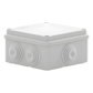Caja Estanca de PVC Para Derivación y Conexión, 6 Entradas, Tapa Atornillada,100x100x50 mm (Área Interna), Uso Exterior IP55, Material que no Propaga el Fuego y Libre de Hálogenos