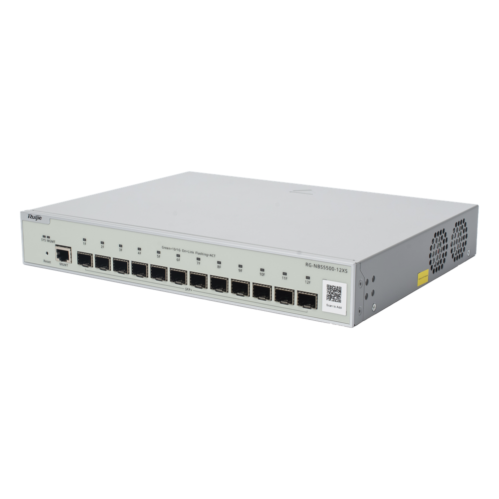 Switch Administrable Full Aggregation Capa 3, 12 Puertos SFP+ 10G y un Puerto MGMT