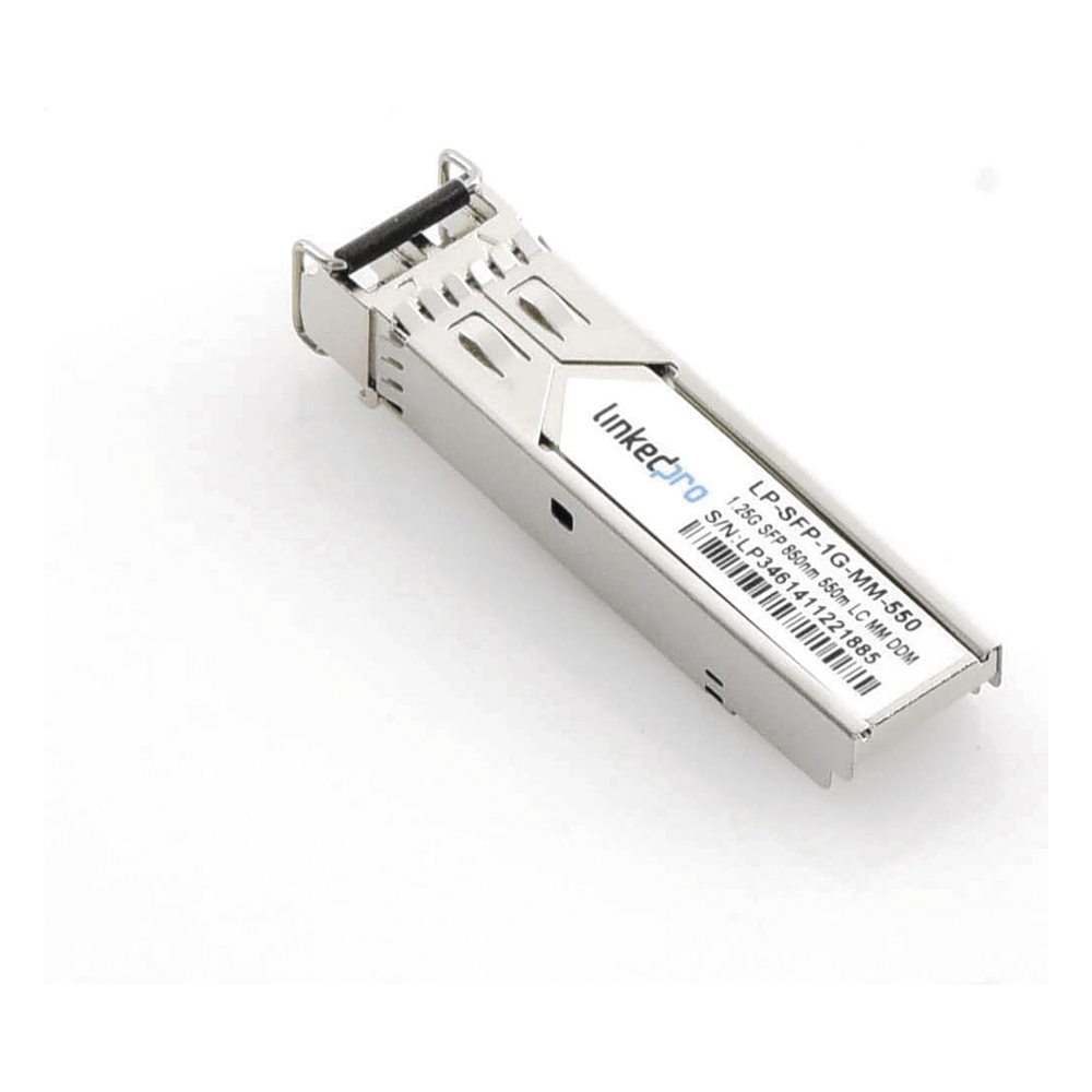 Transceptor Óptico SFP (Mini-Gbic) / Multimodo 850 nm / 1.25 Gbps / 1000BASE-SX / Conectores LC/UPC Dúplex / DDM / Hasta 550 m