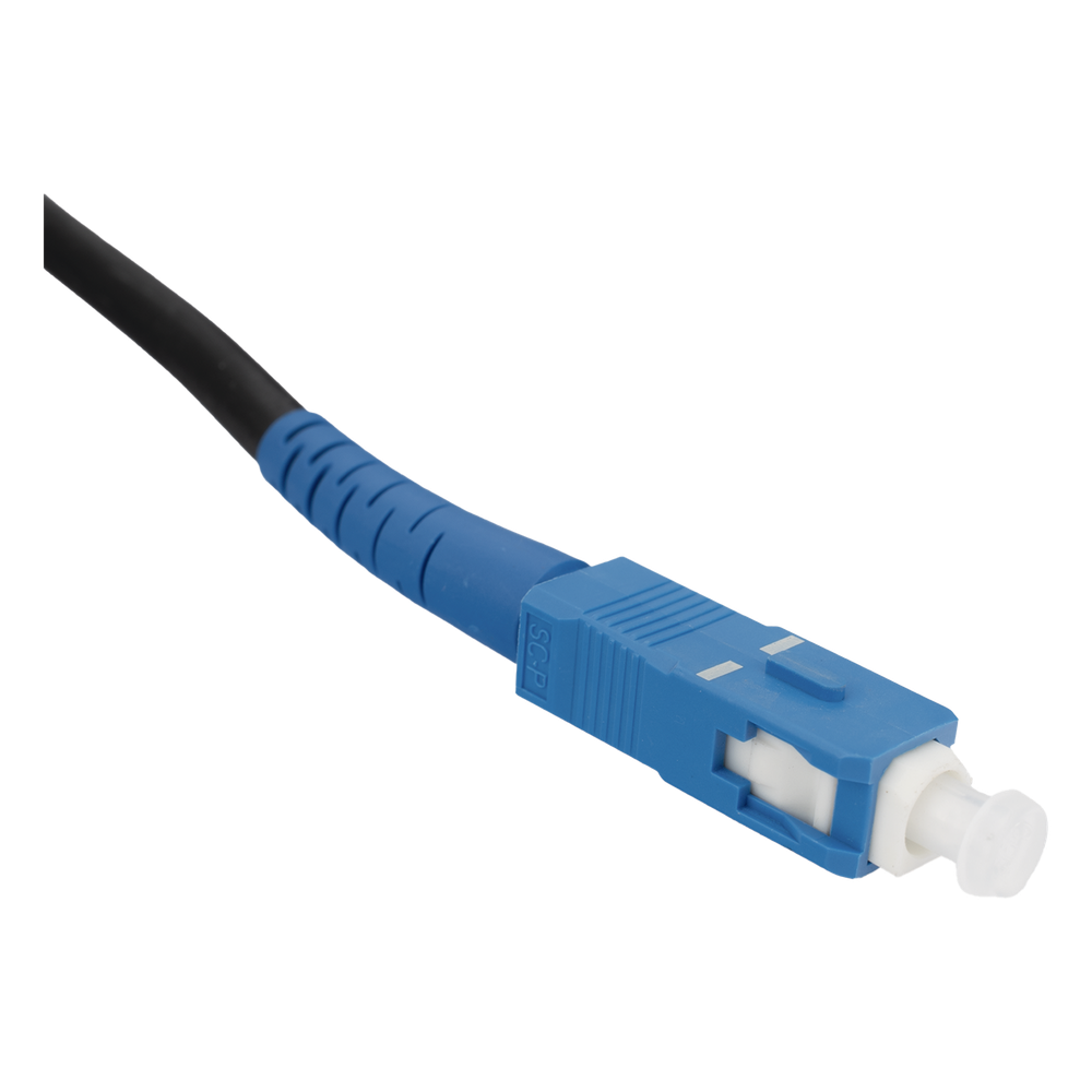 Rollo de Fibra Óptica Drop Redonda G657A2 Monomodo Simplex de 100 Metros (328.08 Pies) con Conectores SC/UPC-SC/UPC para Instalaciones Aéreas, Subterráneas o a la Intemperie