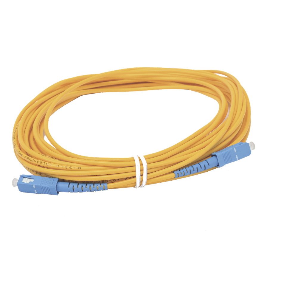 Jumper de Fibra Óptica Simplex, Monomodo, con Conectores SC/UPC-SC/UPC, de 10 Metros (32.81 Pies)