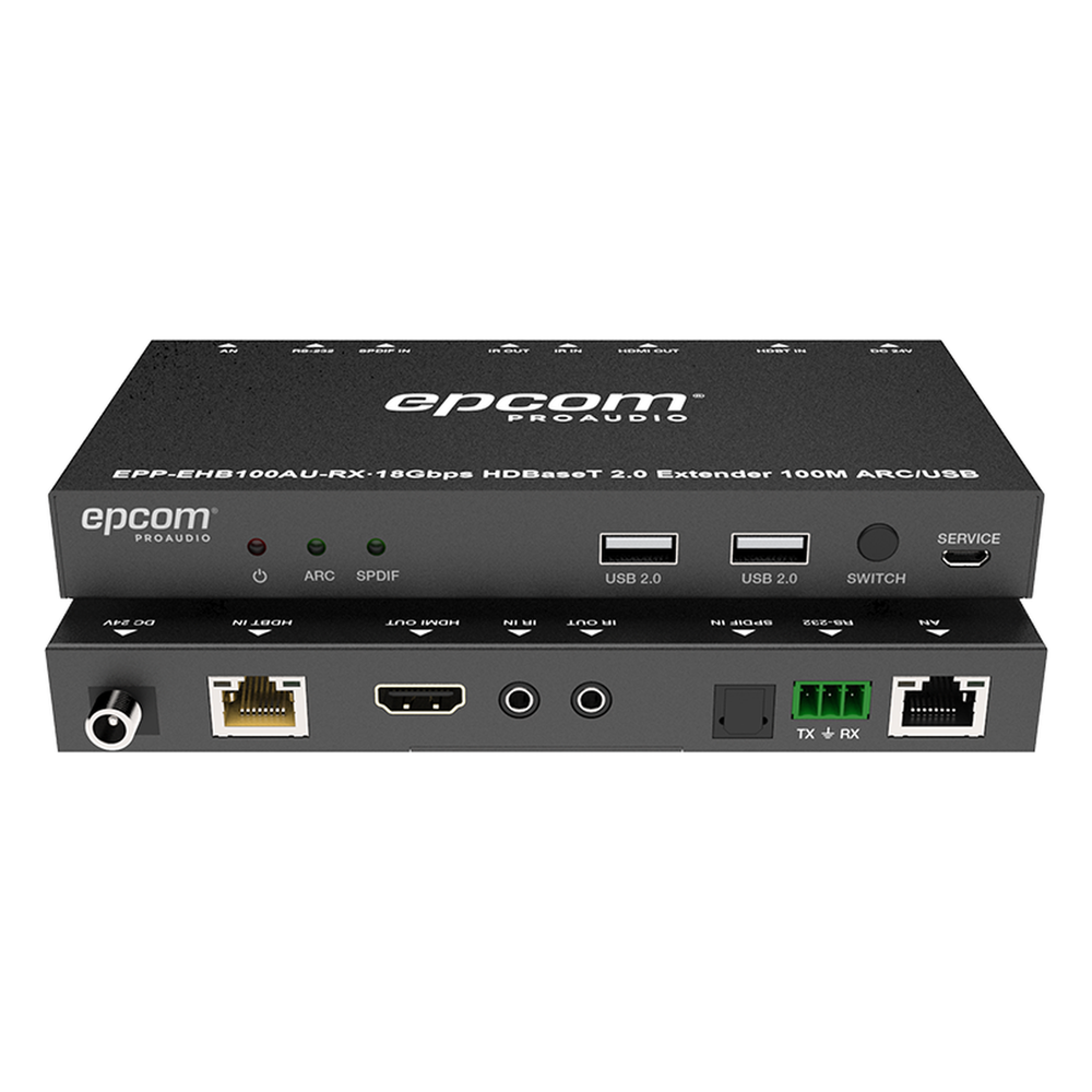 Kit Extensor HDMI | 4K2K@60HZ | HDR 4:4:4 | HDBaseT | 100M | Salida de Audio | HDCP 2.2 | IR Bidireccional | Admite la función USB KVM