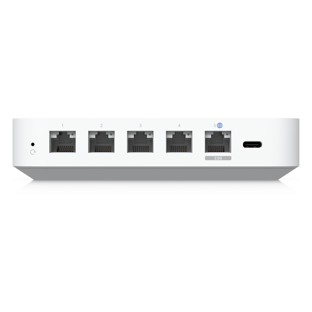 UCG Ultra Cloud Gateway Compacto con Soporte para  hasta 30+ Dispositivos UniFi, 300+ Clientes, Enrutamiento IDS/IPS de 1 Gbps y Balanceo Multi-WAN