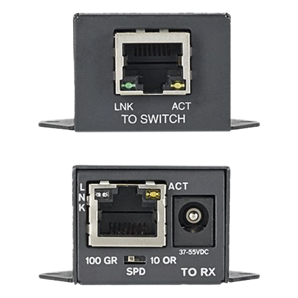 Transmisor PoE/PoE+ Para Uso con Receptor POEXRX1, Hasta 610 Metros (2000 ft) con Cable Cat5e o Cat6, 10/100Mbps