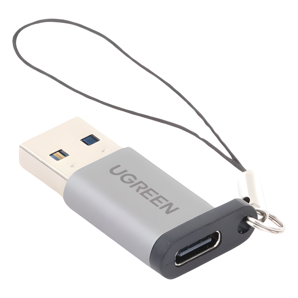 Adaptador USB 3.0 Macho a USB-C 3.1 Tipo C Hembra |Carga y Sincronización de Datos | Admite Corriente de 3A | Transferencia de hasta 5 Gbps | Amplia Compatibilidad | Chip VL160 | Caja de Aluminio | Color Gris
