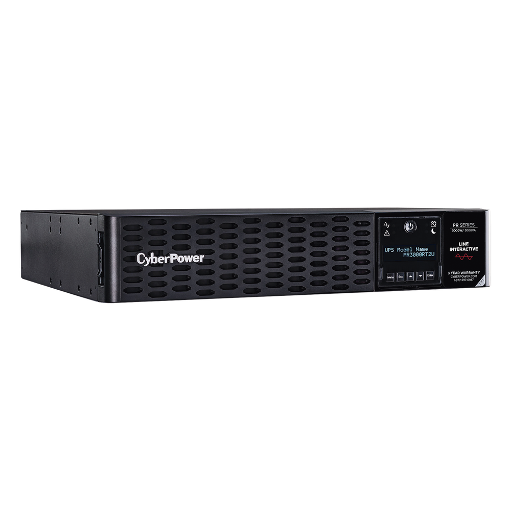 UPS de 3000 VA/3000 W, Topología Línea Interactiva, Entrada 120 Vca NEMA L5-30P, Onda Senoidal Pura, Torre o Rack 2 UR, Con 8 Tomas NEMA 5-20R y 1 NEMA L5-30R