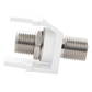 Módulo Acoplador Coaxial Tipo F, Keystone, de 75 Ohms, 3.0 GHz, Color Blanco