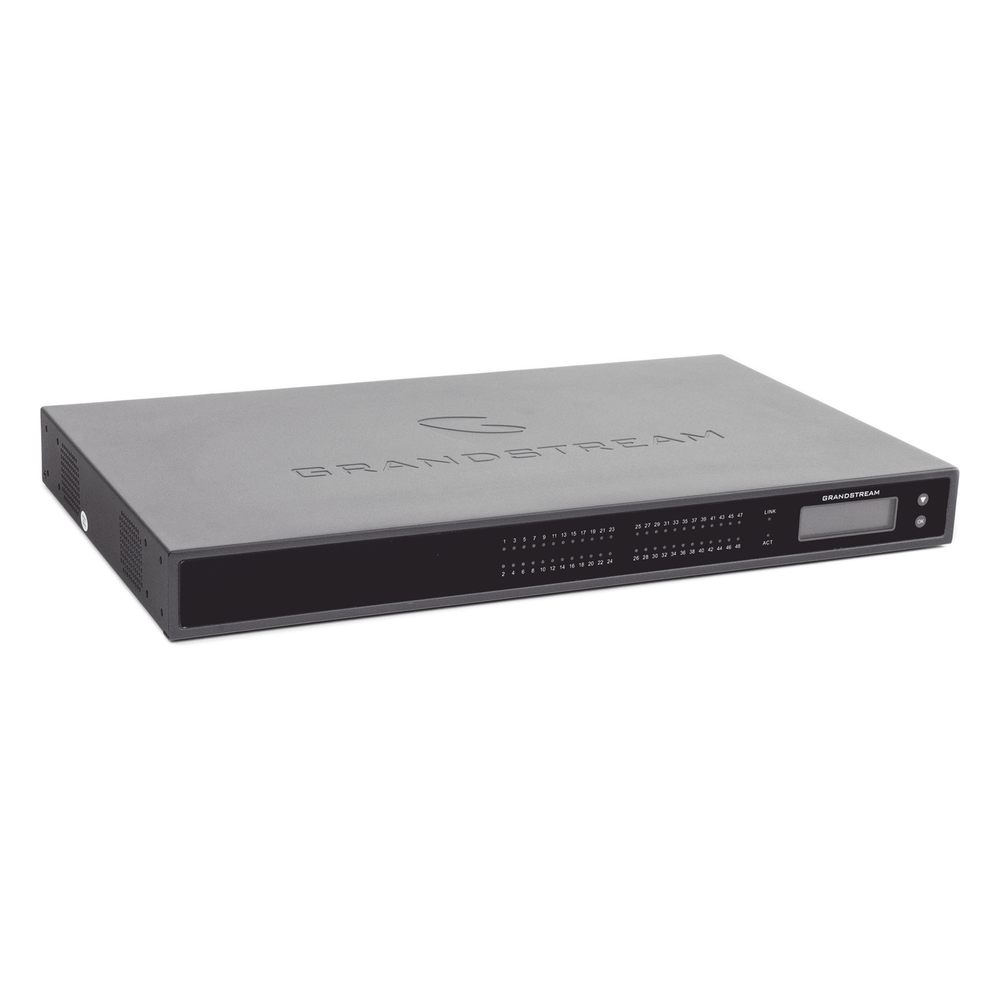 Adaptador VoIP GrandStream de 48 FXS 2 puertos telco 50 pins p/montaje en rack