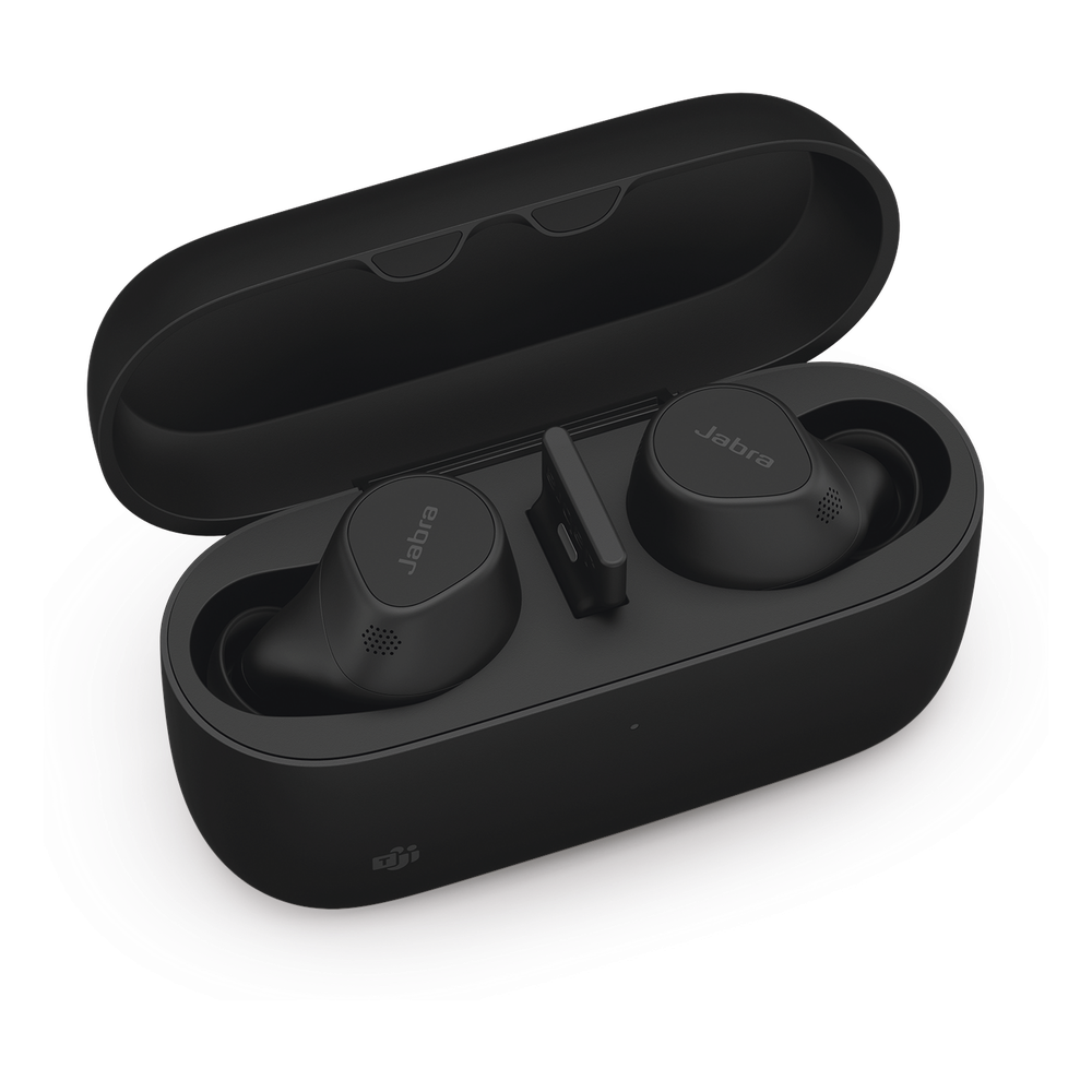 Jabra Evolve2 Buds, Auriculares versión MS con cancelación de ruido activa, Bluetooth conexion hasta 2 dispositivos (20797-999-999)