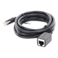 Cable de Extensión Cat6 RJ45 F/UTP / Macho a Hembra / 2 Metros (6.56 Pies) / Método de Conexión 568B / Velocidad de Transmisión 1000Mbps / Ancho de Banda del Canal 250MHz / Caja de Cobre / Negro
