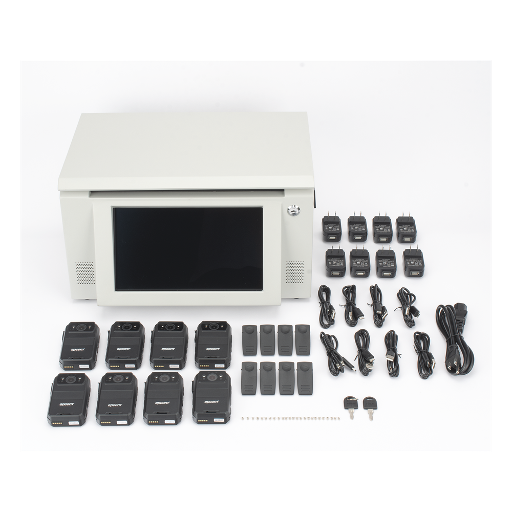 Kit de descarga simultanea para Bodycam | Estación de descarga XMRA8R3 | 8 X Bodycam  XMRR3