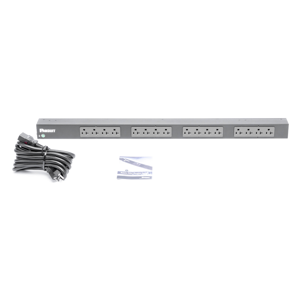 PDU Básico para Distribución de Energía, Enchufe de Entrada NEMA 5-20P, Con 16 Contactos NEMA 5-20R, de Instalación Vertical, 20 Amp, 120 Vca