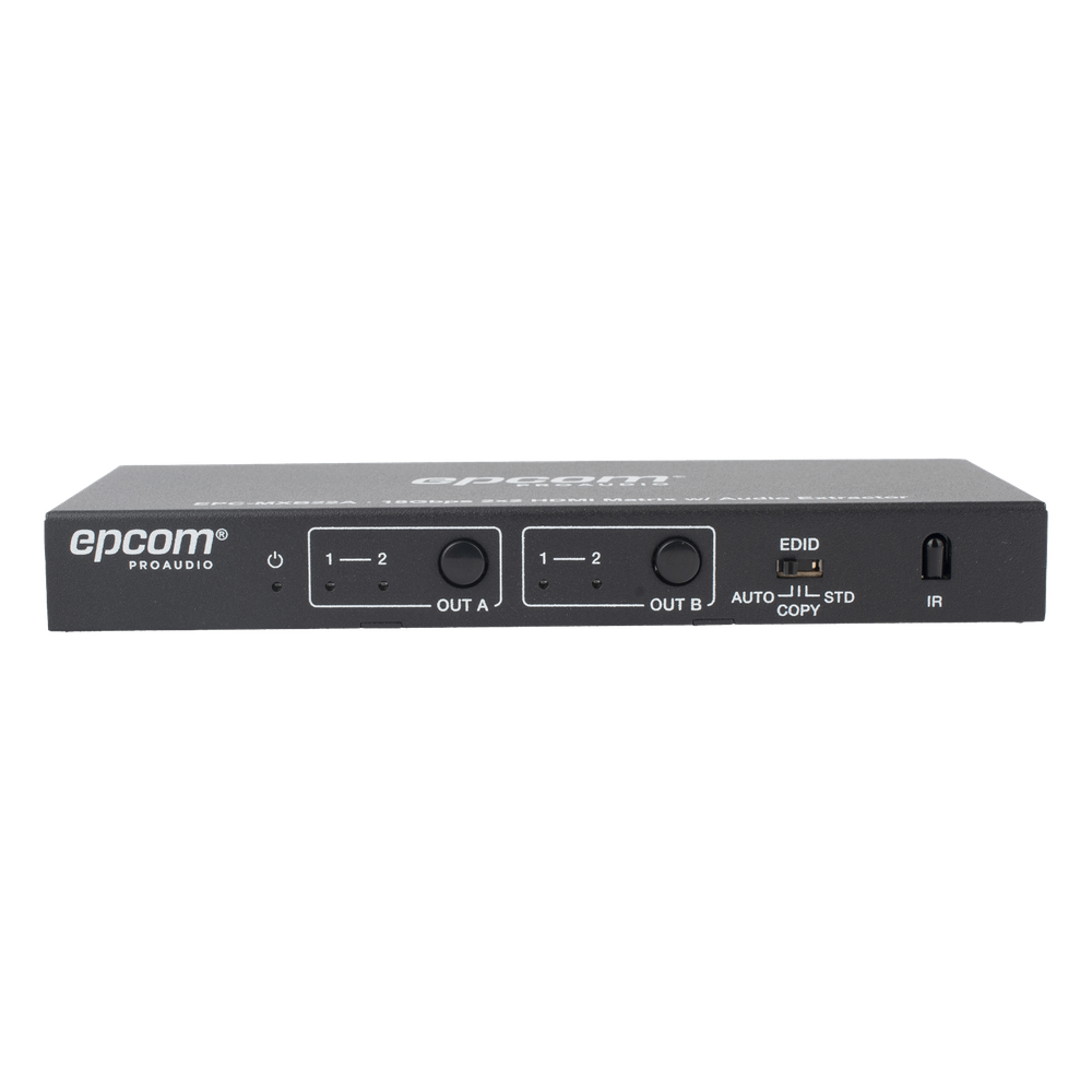 Matricial HDMI | 2x2 | 4K2K@60Hz | HDR | YCbCr 4:4:4 | EDID Auto | Extractor de Audio | Salida de audio análoga y digitalizados | HDCP 2.2 | 18 Gbps