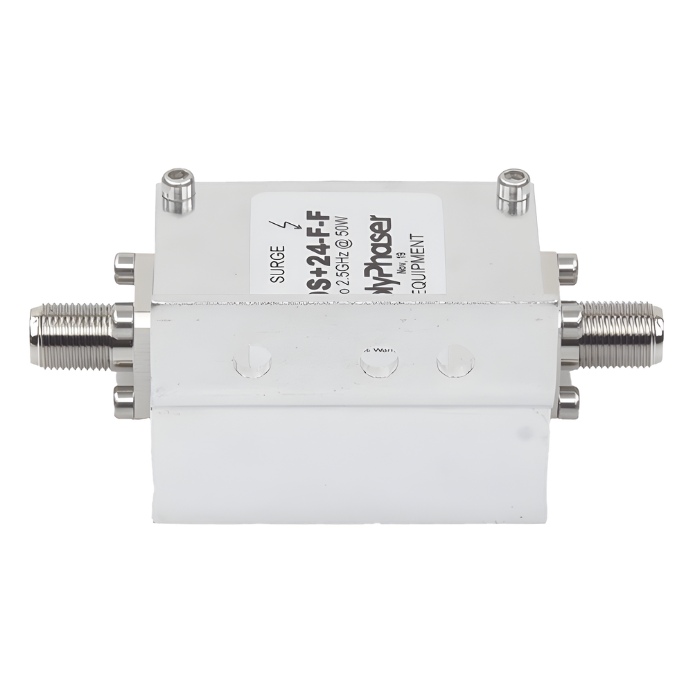 Protector RF Coaxial A 75 Ohms +24VDC Con Conector F Hembra De 300 MHz - 2.5 GHz