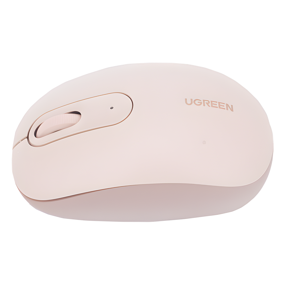 Mouse Inalámbrico 2.4G 800/1200/1600/2400 DPI | Función de 3 botones | Alcance 10m | Silencioso |  Ergonómico | Anti-caída y Anti-interferencias | Batería Alcalina AA incluida  | Color Dusty Pink.
