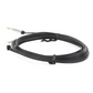 Cable Auxiliar Plano 2 Metros / Conector 3.5mm a 3.5mm / Macho-Macho / Recto a Angulo / Ángulo de 90° en una de sus Puntas / Color Negro