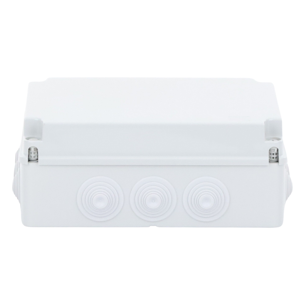Caja Estanca de PVC Para Derivación y Conexión, 12 Entradas, Tapa Atornillada, 300x220x120 mm  (Área interna), Uso Exterior IP55, Material que no Propaga el Fuego y Libre de Hálogenos