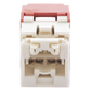 Conector Jack RJ45 Estilo TG, Mini-Com, Categoría 6, de 8 Posiciones y 8 Cables, Color Rojo