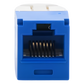 Conector Jack RJ45 Estilo TG, Mini-Com, Categoría 6, de 8 Posiciones y 8 Cables, Color Azul