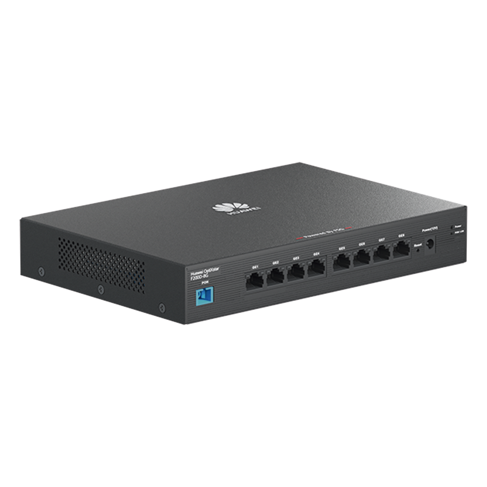 HUAWEI MiniFTTO - ONU Gigabit / 8 puertos 10/100/1000Mbps + 1  PON (SC/UPC)/ Downstream 2.488 Gbps / Upstream 1.244 Gbps / modo puente / Administración Nube